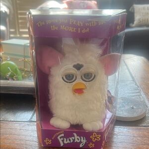 Hasbro Furby Plush in White with Pink Ears